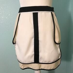 Endless Rose Cream/White Apron Skirt Black Piping
